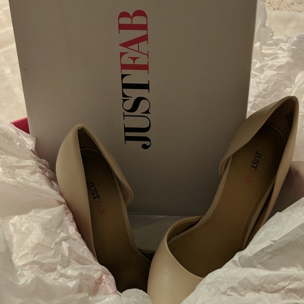 JustFab Dina Nude Pump Size 5.5 NWT - Picture 7 of 8